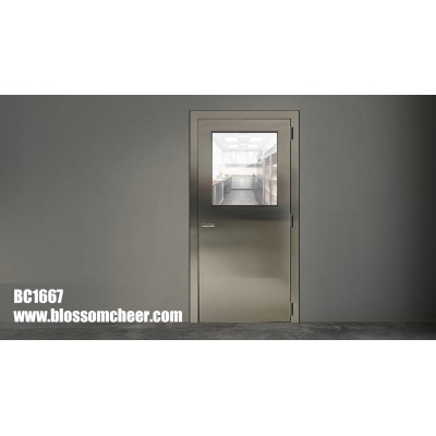 Middle East High-end 304 Stainless Steel Flat Glass Single Door For Hotel Project