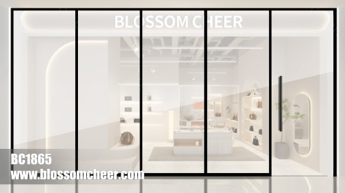 European Modern Style Thickened Aluminum Alloy Glass Partition For Hotel Project