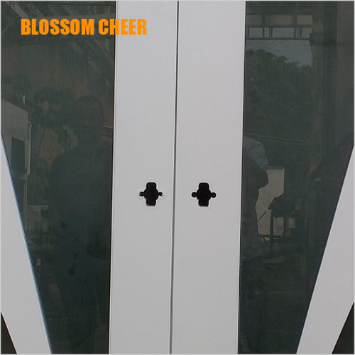 Middle East High-end Customize Wood Veneer Paint Glass Double Door For Hotel Project