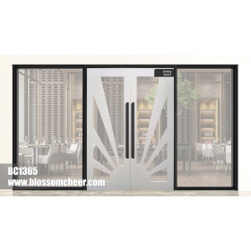 Middle East High-end Customize Wood Veneer Paint Glass Double Door For Hotel Project