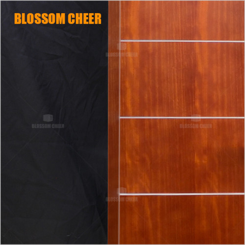 Chinese Traditional Style Wood Veneer Paint Soundproof Double Door For Hotel Project