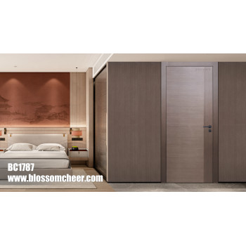 American Luxury Wood Veneer Painted Soundproof Wooden Door For Hotel Project