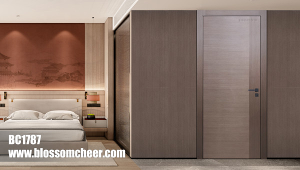 American Luxury Wood Veneer Painted Soundproof Wooden Door For Hotel Project