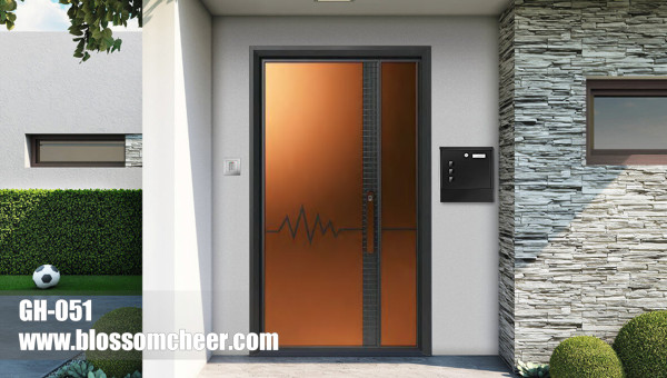 European Luxury Style Cast Aluminum Double Unequal Front Door For Villa Project