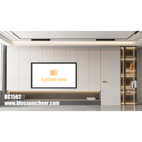 European Modern Style Secret Pure Color Invisible Wooden Door For Hotel Project