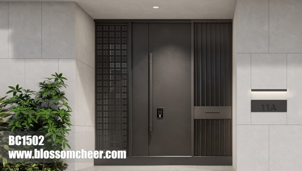 American High-end BLOSSOM CHEER Aluminum Alloy Security Door For Villa Project