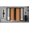 Middle East High-end Customize Linear Groove Line Wooden Door For Apartment Project