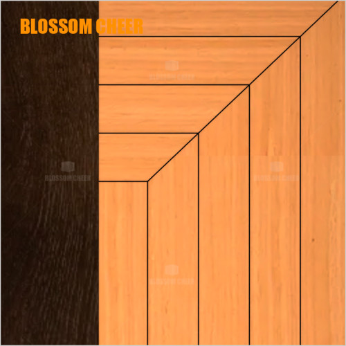 Middle East High-end Customize Linear Groove Line Wooden Door For Apartment Project