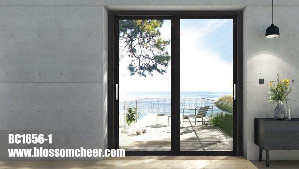 American Simple Style Light Aluminum Glass Balcony Sliding Door For Hotel Project