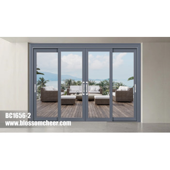 European Luxury Heavy Aluminum Glass Balcony Sliding Door For Apartment project