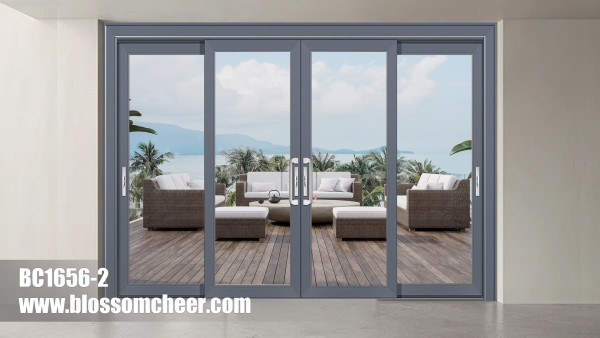 European Luxury Heavy Aluminum Glass Balcony Sliding Door For Apartment project