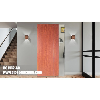 High Cost Performance Wood Grain Veneer Melamine Ghost Door For Villa Project