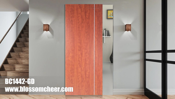 High Cost Performance Wood Grain Veneer Melamine Ghost Door For Villa Project