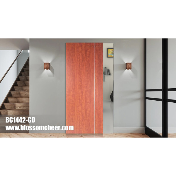 High Cost Performance Wood Grain Veneer Melamine Ghost Door For Villa Project
