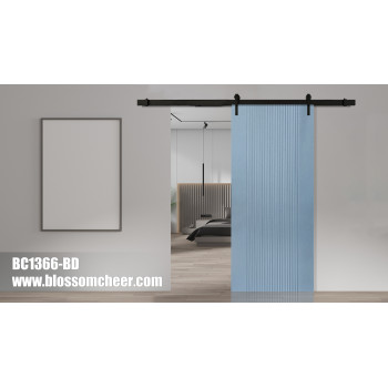 High-end Customized Groove Line Painted Wooden Barn Door For Villa Project