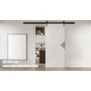 Modern Plate Carbon Crystal Flame Retardant Wooden Barn Door For Hotel Project