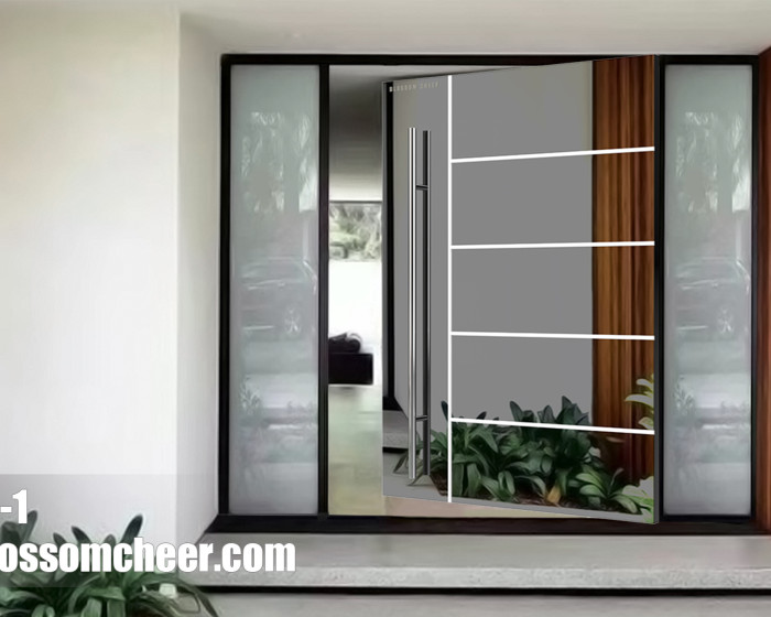 Modern High-End Customized Highlight Stainless Steel Pivot Door For Villa Project