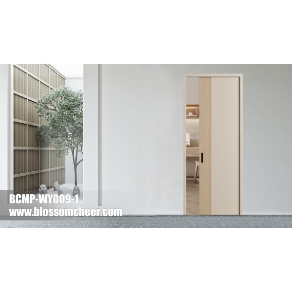 Nordic Minimalist Style High-end Painted Wooden Pocket Door For Villa Project