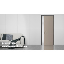 Chinese Modern Wall-mounted Pure Color Paint Pocket Door For Apartment Project
