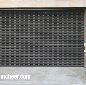 Chinese Modern Black Steel Automatic Rolling Shutter Garage Door For Office Project