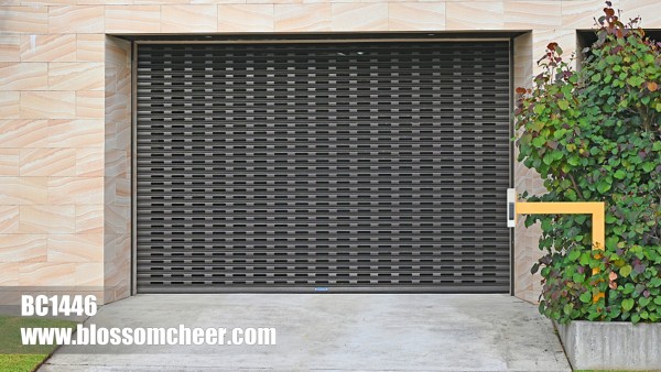 Chinese Modern Black Steel Automatic Rolling Shutter Garage Door For Office Project