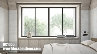 European Simple Style Aluminum Alloy Frame Fixed Window For Villa Project