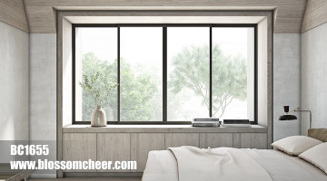 European Simple Style Aluminum Alloy Frame Fixed Window For Villa Project