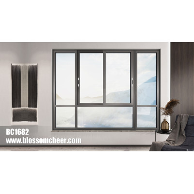 Chinese Modern Style Aluminum Alloy Sliding Window For Apartment Project