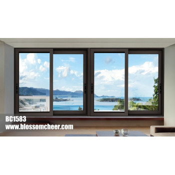 American High-end Customized Ultra-thick Aluminum Sliding Window For Hotel Project