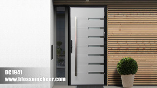 Premium 304 stainless steel dual-color glass doors for interior & exterior, meeting global B2B needs