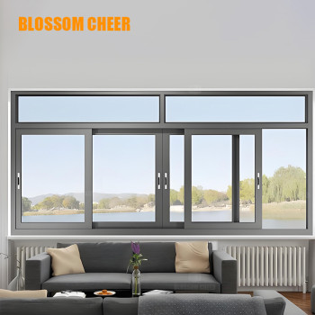 American High-end Customized Ultra-thick Aluminum Sliding Window For Hotel Project