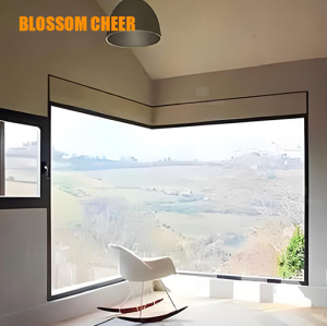 Nordic Original Style Natural Surface Aluminum Fixed Window For Hotel Project