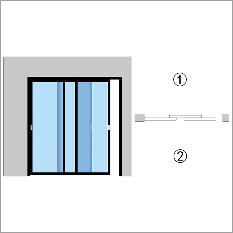 TS1=2 Track 3-Leafs, Middle Leat At Inside Room