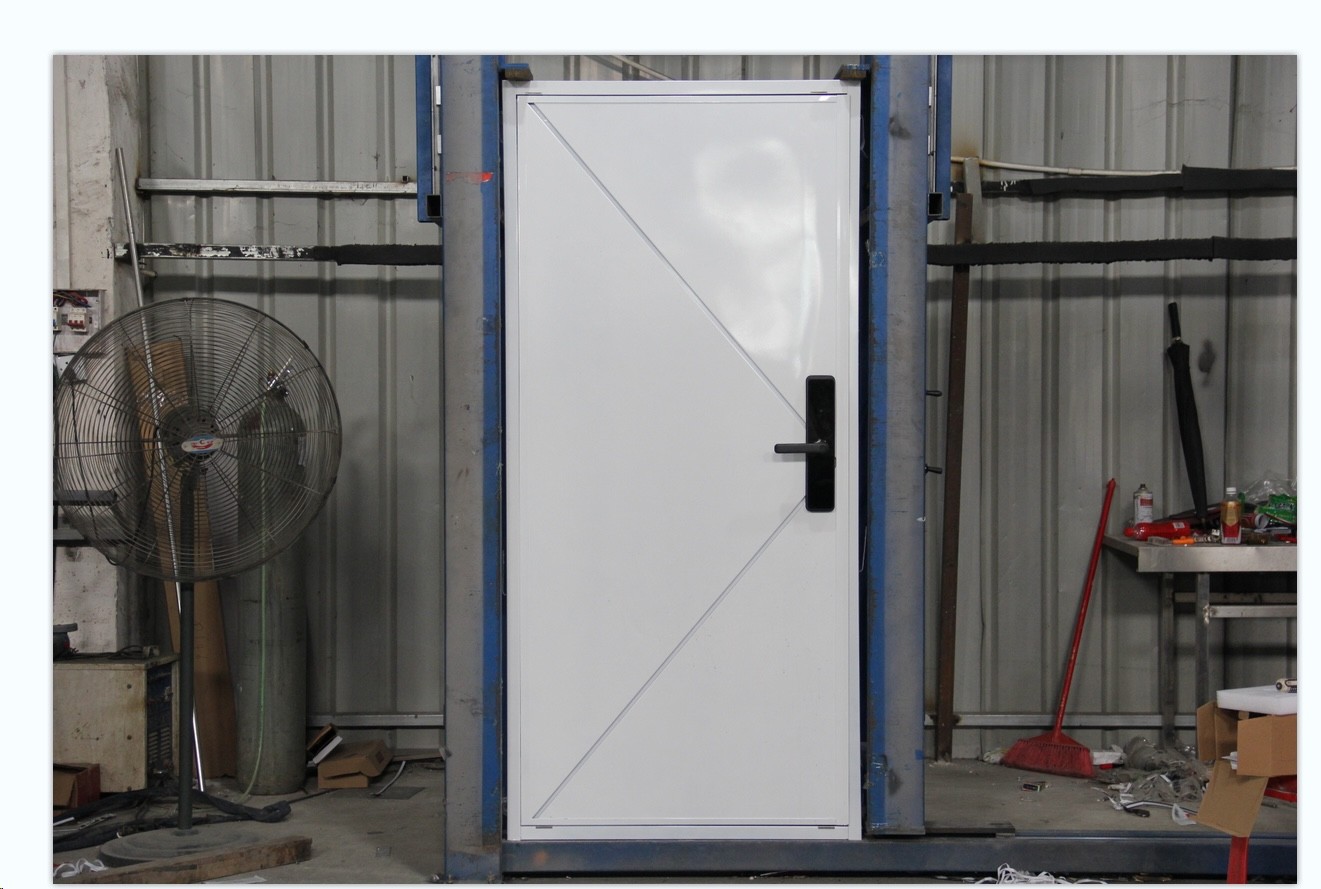 BC1497 white stainless steel entrance door