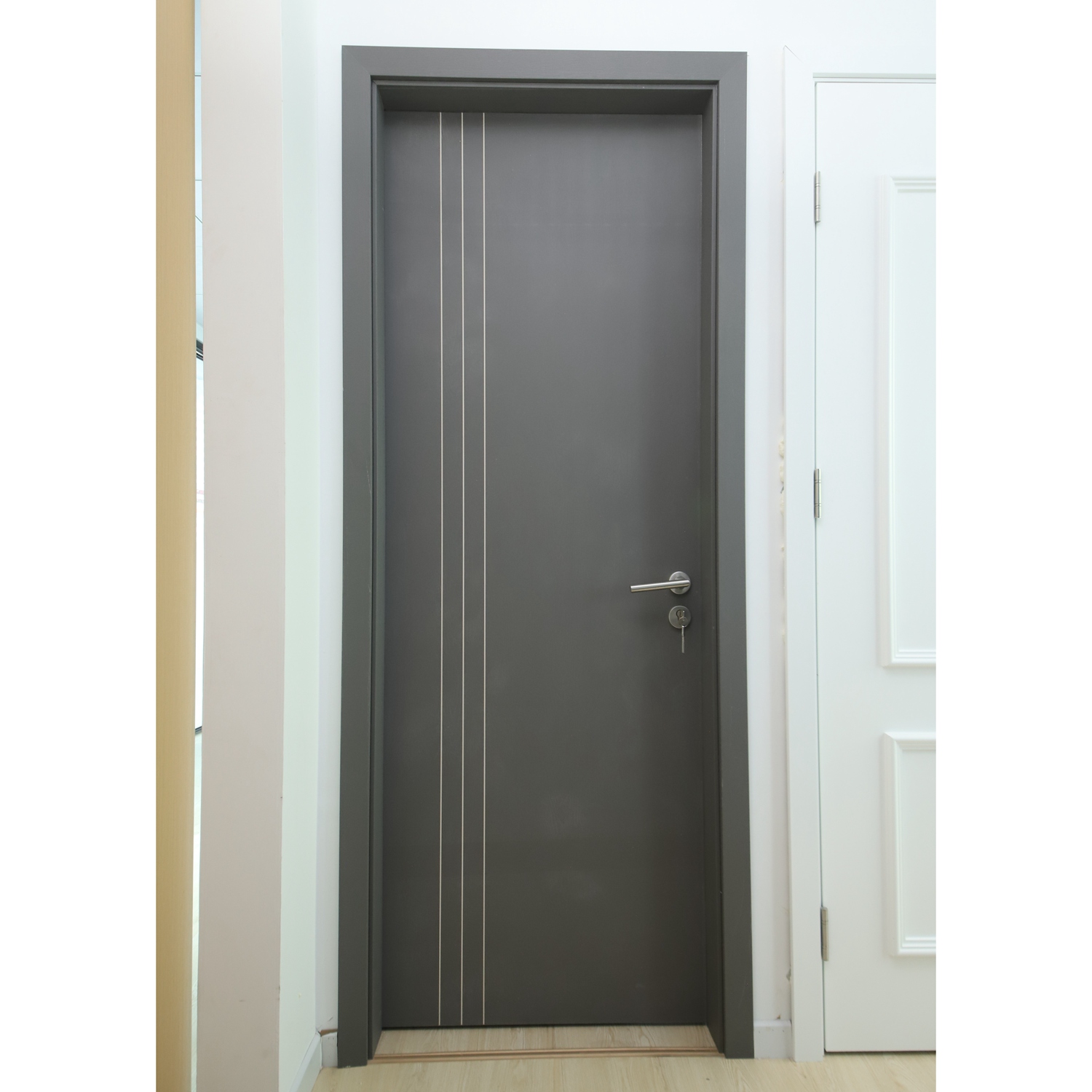 BC1753 WPC paint free finish groove line door