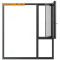 American Modern Thickened Aluminum Alloy Glass Swing Window For Hotel Project