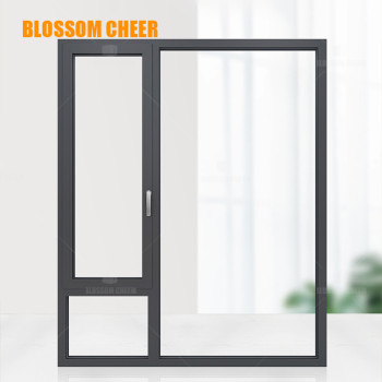 American Modern Thickened Aluminum Alloy Glass Swing Window For Hotel Project