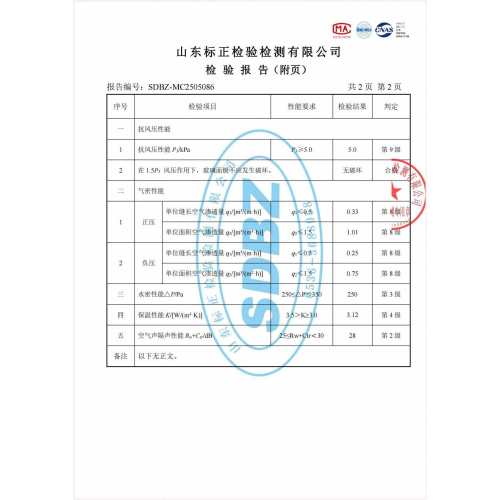 Five Performance Testing of Aluminum Alloy Windows