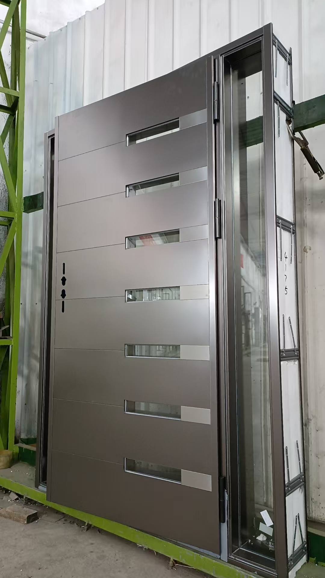 BC1400 Modern Stainless Steel 304 Entrance Door with Glass Panels