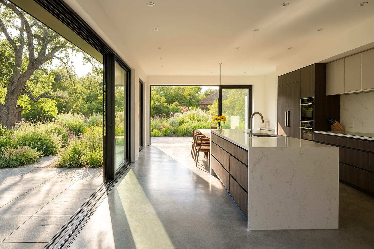 Алюминиевые раздвижные двери: стильные решения для кухни и не только