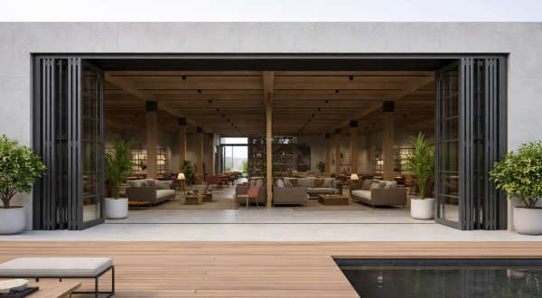 Выбор крупноформатных алюминиевых дверей: складные, раздвижные и входные системы для проектов.