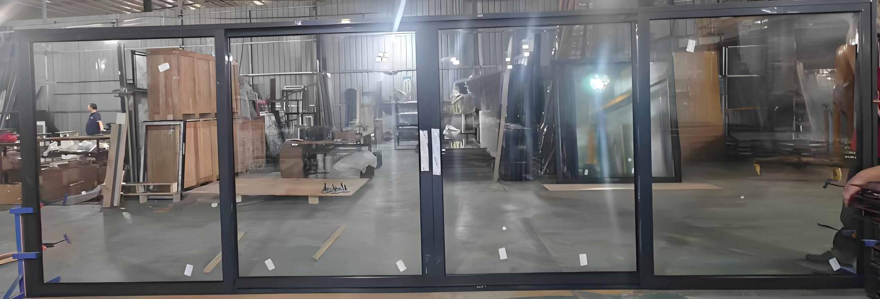 Série BC1677-68, porte coulissante fixe en verre de 2,0 mm