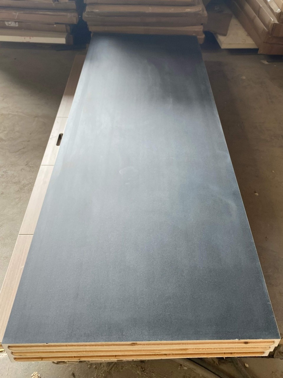 BC1750-BD — Panneau de porte de grange plat en WPC sans peinture