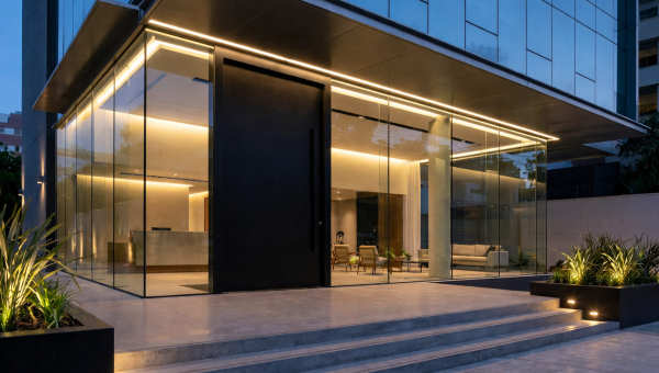 Spécification des portes d'entrée pivotantes pour les projets commerciaux : Guide d'approvisionnement