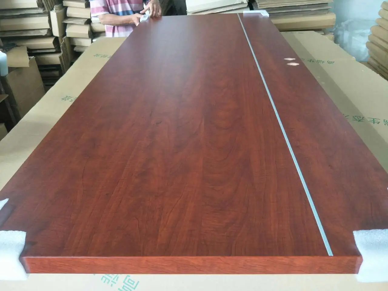 Flat wood grain melamine door finished project