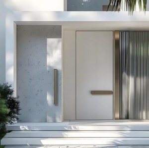 Armored Flat Panel Aluminum Entry Door for Office & Villa Projects
