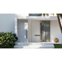 Armored Flat Panel Aluminum Entry Door for Office & Villa Projects