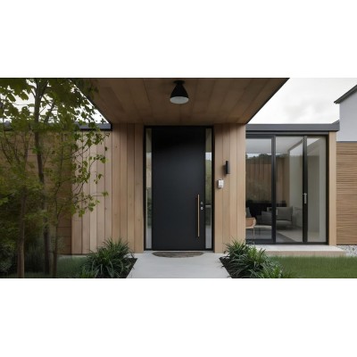 Armored Flat Panel Aluminum Entry Door for Office & Villa Projects | BLOSSOM CHEER