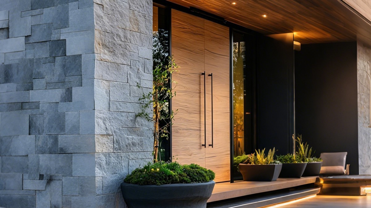 UV transfer door panel finish for custom entrance projects