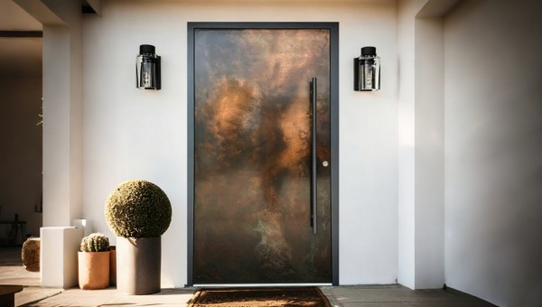Armored Cast Aluminum Door with UV Transfer Finish for Villas & Commercial Projects